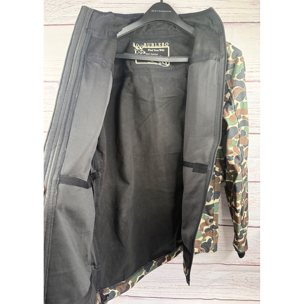 Burlebo Mens Duck Camo Performance Jacket Water Repellent Fleece Lined Small NWT - Picture 5 of 5